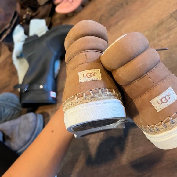 UGG Suede Chestnut High Top Sneakers Size 7.5 - Picture 4 of 6